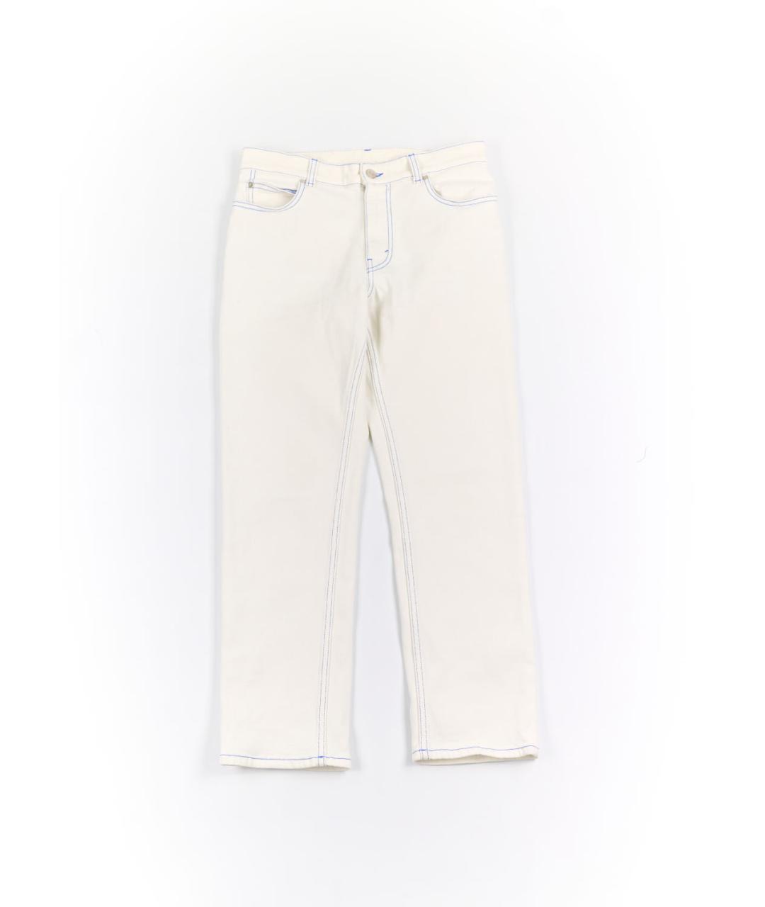 STELLA MCCARTNEY Белые хлопко-полиэстеровые прямые джинсы, фото 5