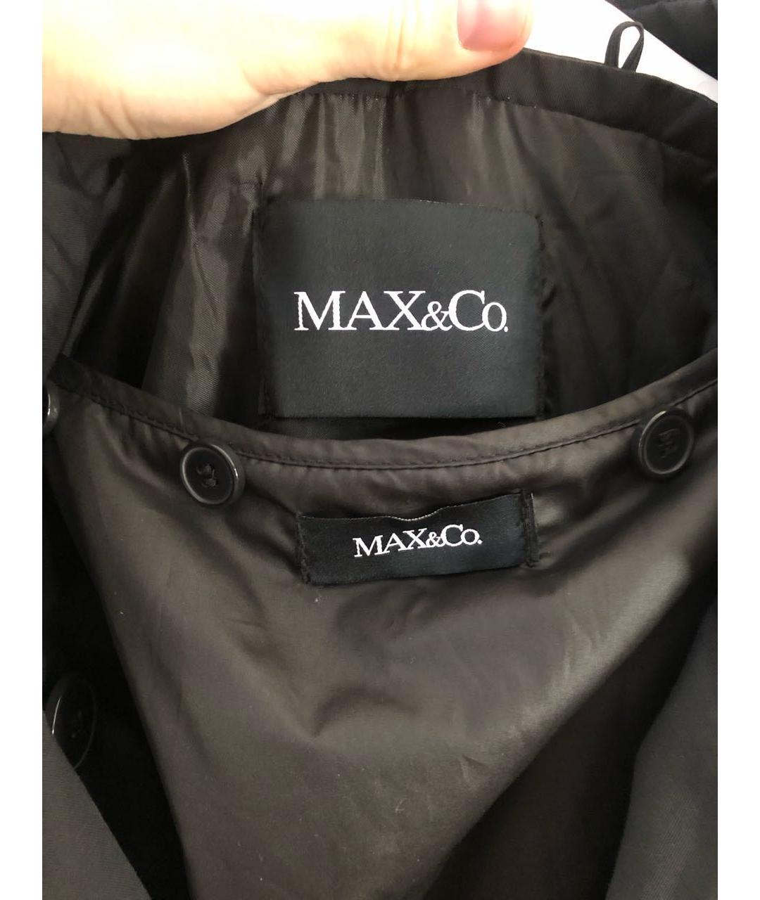 MAX&CO Черный полиэстеровый тренч/плащ, фото 3