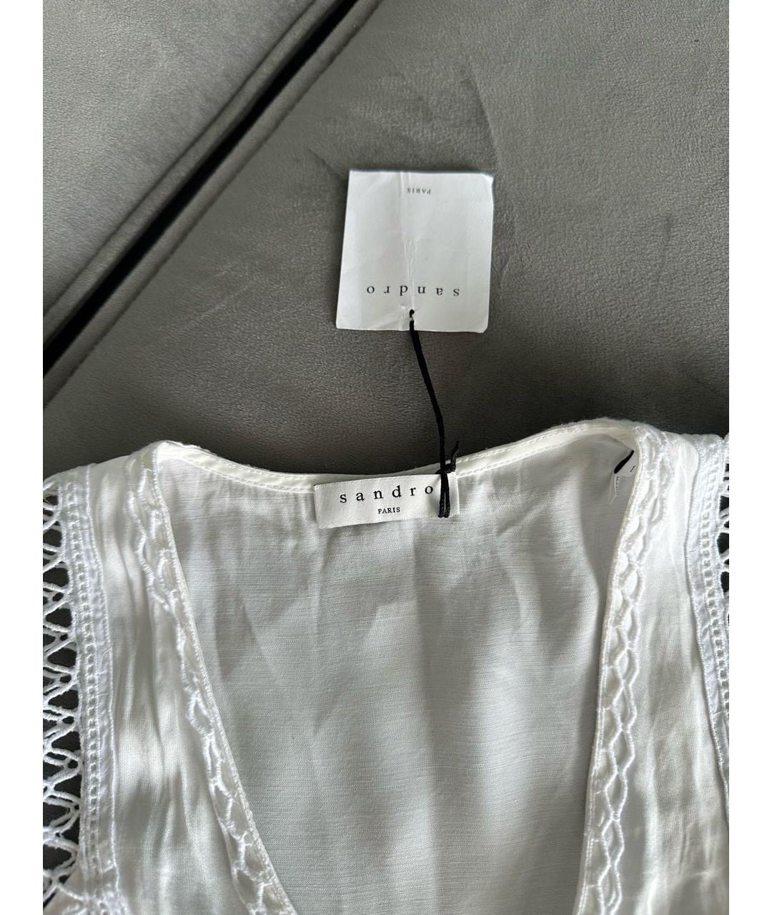 SANDRO Белая блузы, фото 3