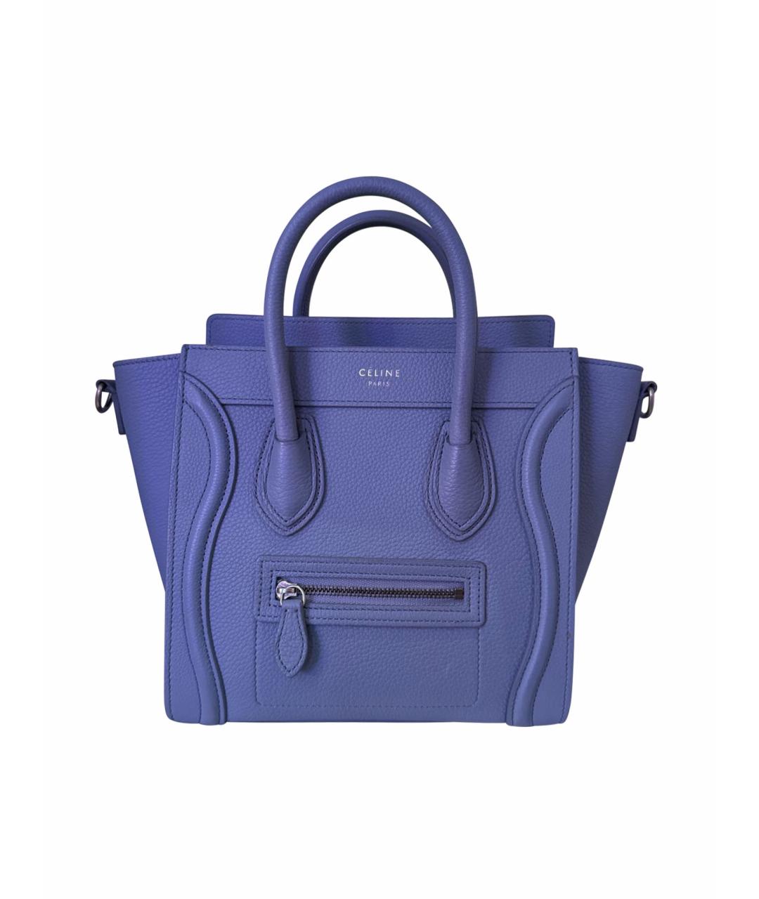 CELINE PRE-OWNED Голубая кожаная сумка тоут, фото 1