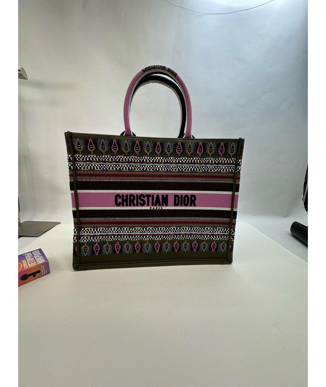 CHRISTIAN DIOR PRE-OWNED Розовая хлопковая сумка тоут, фото 5