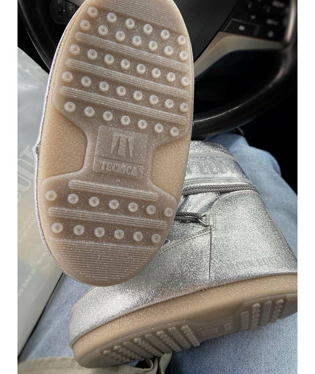 MOON BOOT Серебряные ботинки, фото 6