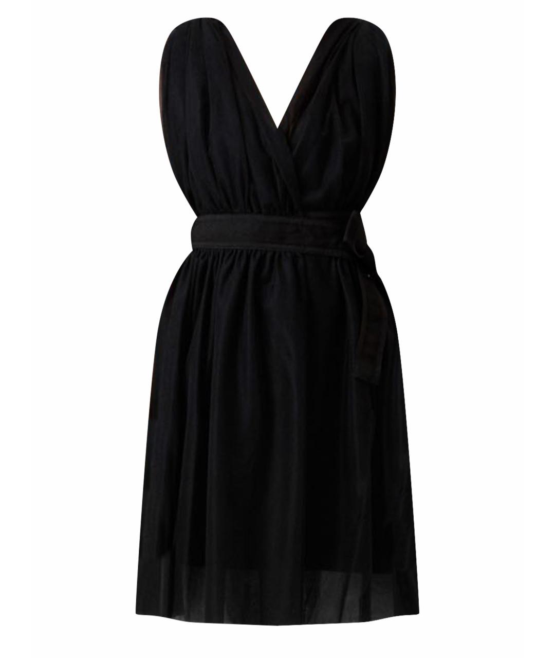 PINKO Черное вискозное повседневное платье, фото 1