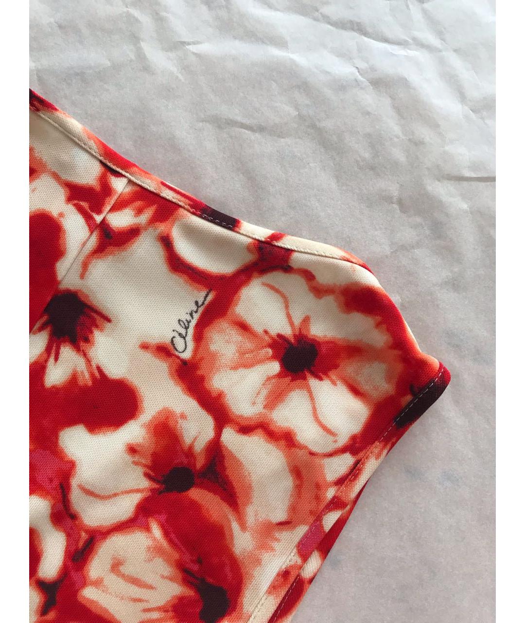 CELINE PRE-OWNED Красная вискозная блузы, фото 6