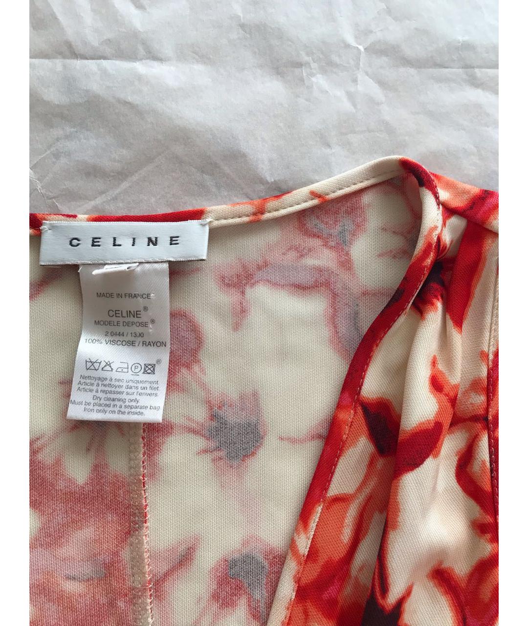 CELINE PRE-OWNED Красная вискозная блузы, фото 5