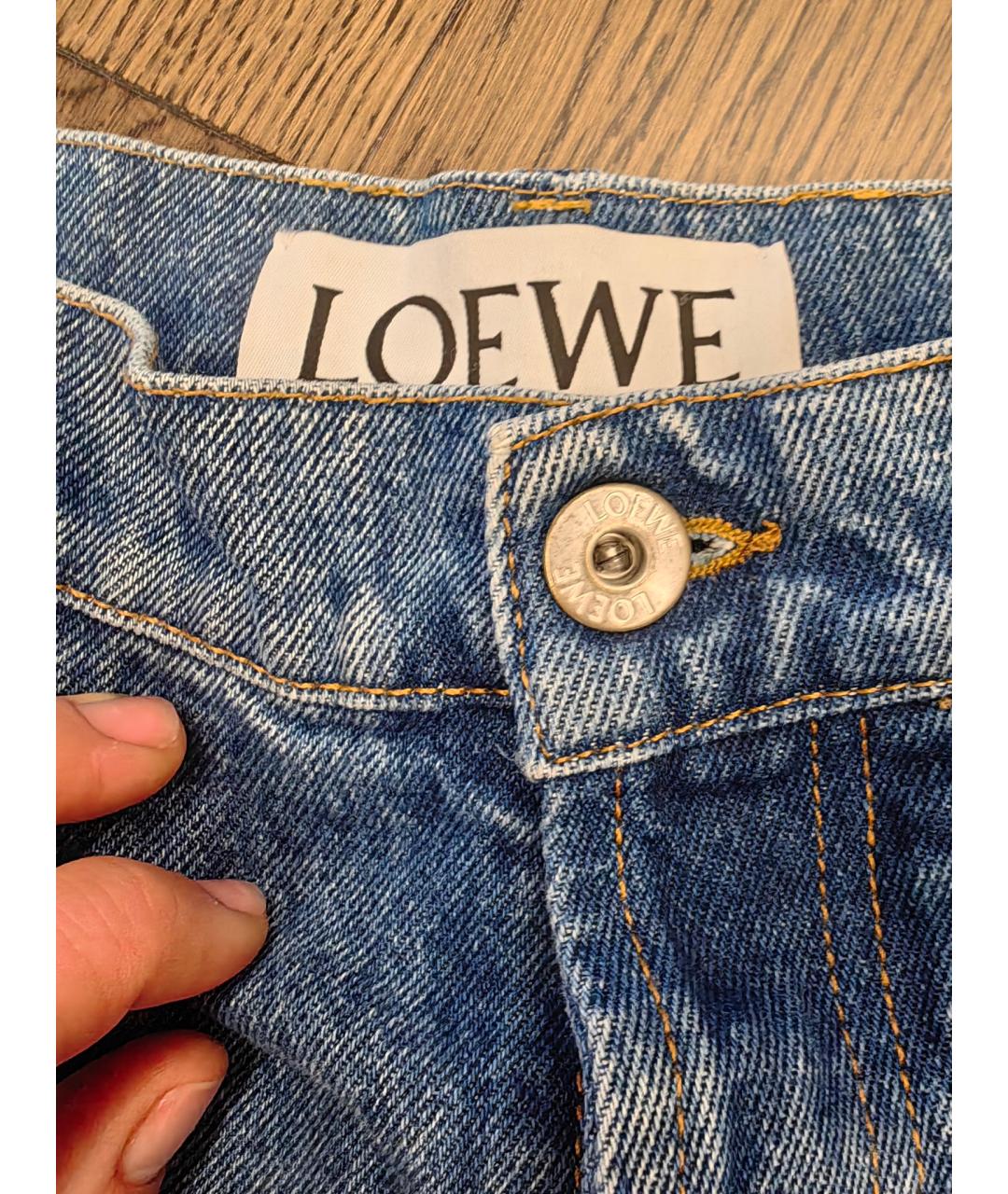 LOEWE Голубые прямые джинсы, фото 3