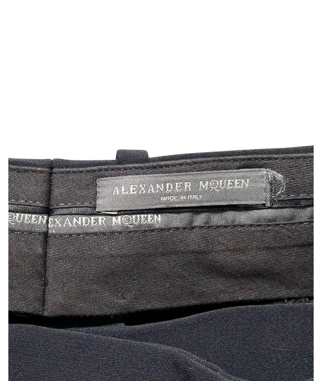 ALEXANDER MCQUEEN Черные ацетатные брюки узкие, фото 3