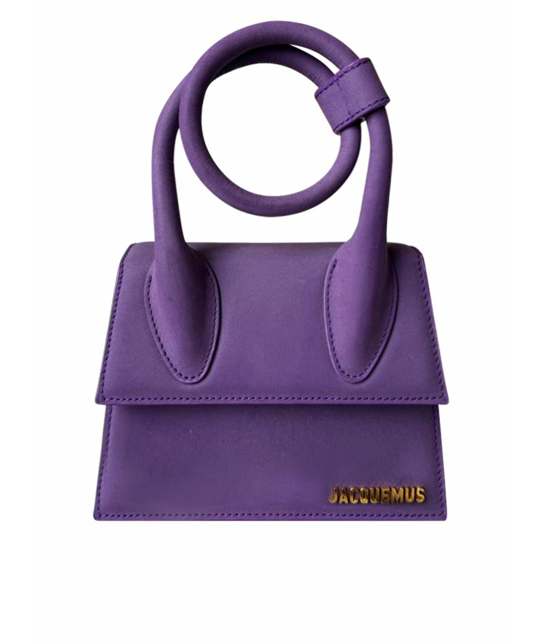 JACQUEMUS Фиолетовая кожаная сумка через плечо, фото 1