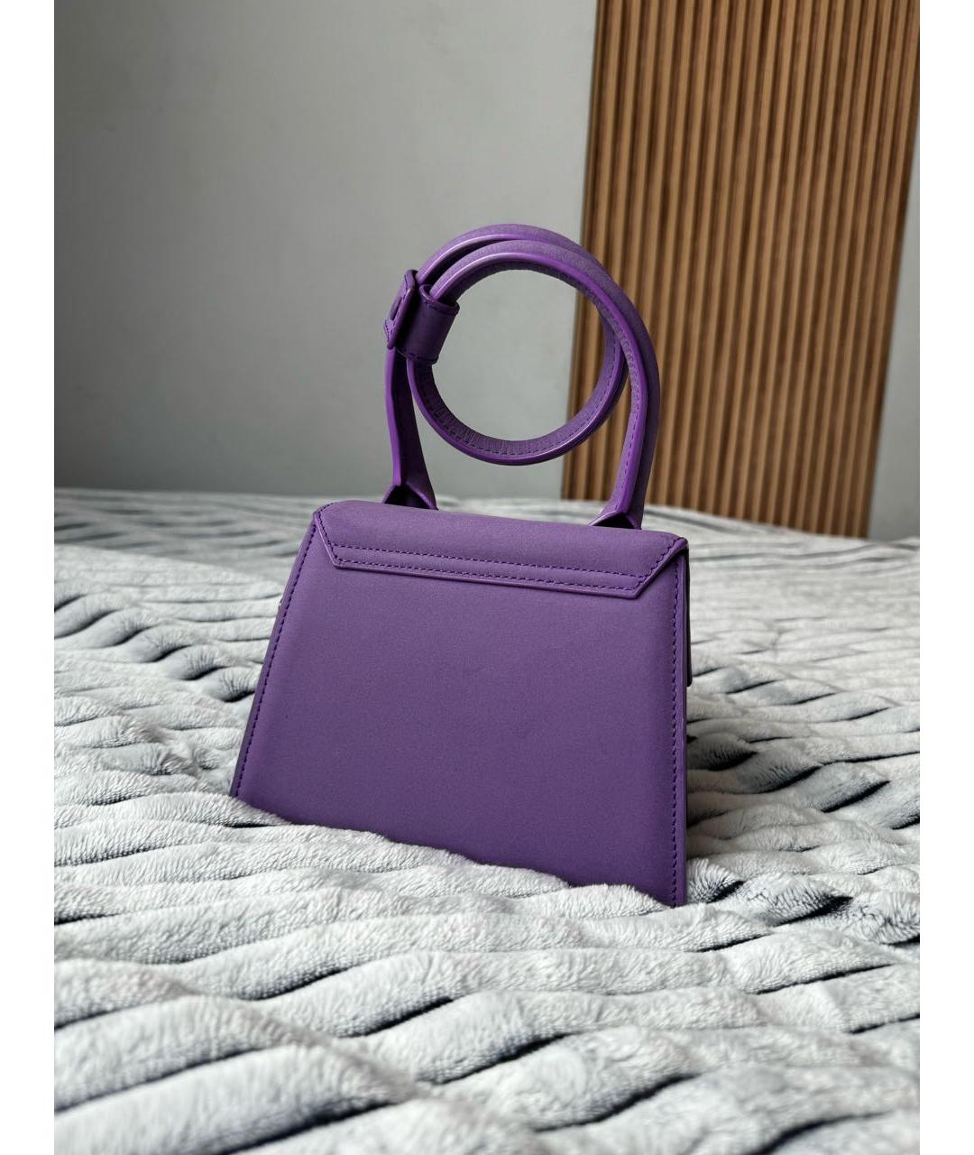 JACQUEMUS Фиолетовая кожаная сумка через плечо, фото 3