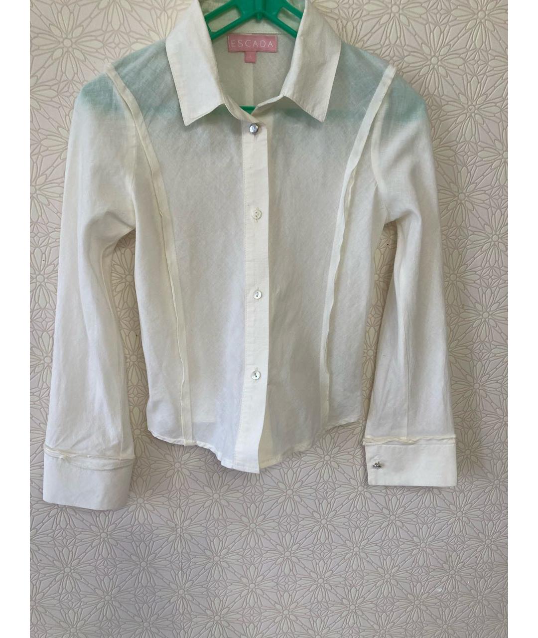 ESCADA Бежевая хлопковая рубашка/блузка, фото 7
