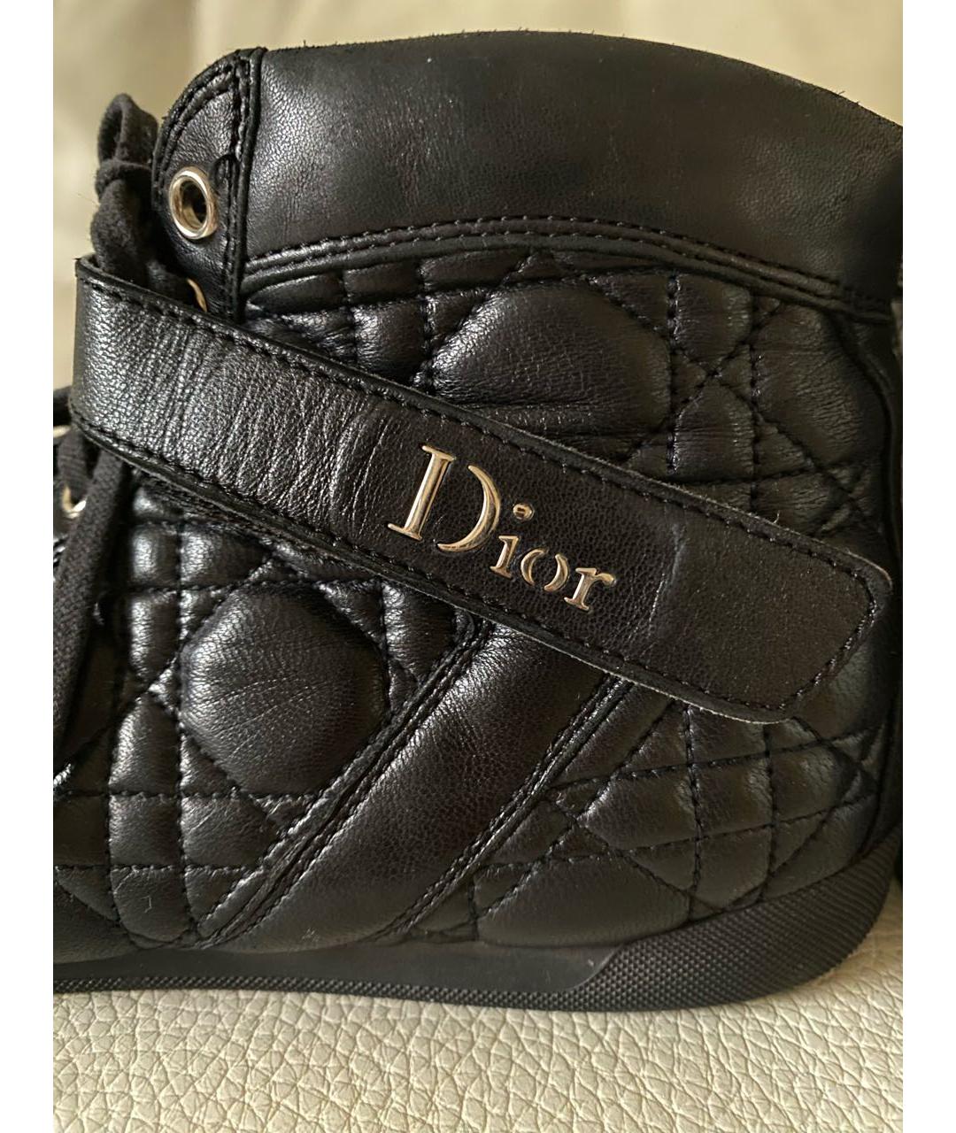 CHRISTIAN DIOR PRE-OWNED Черные кожаные кеды, фото 7