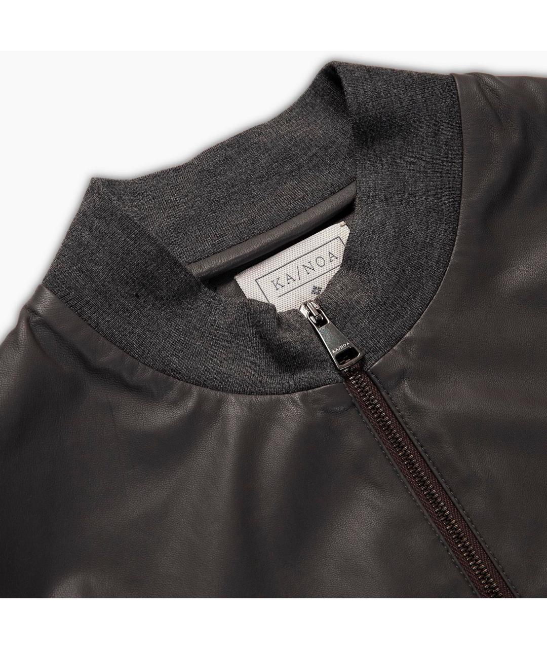 KA/NOA Серый кожаный джемпер / свитер, фото 2