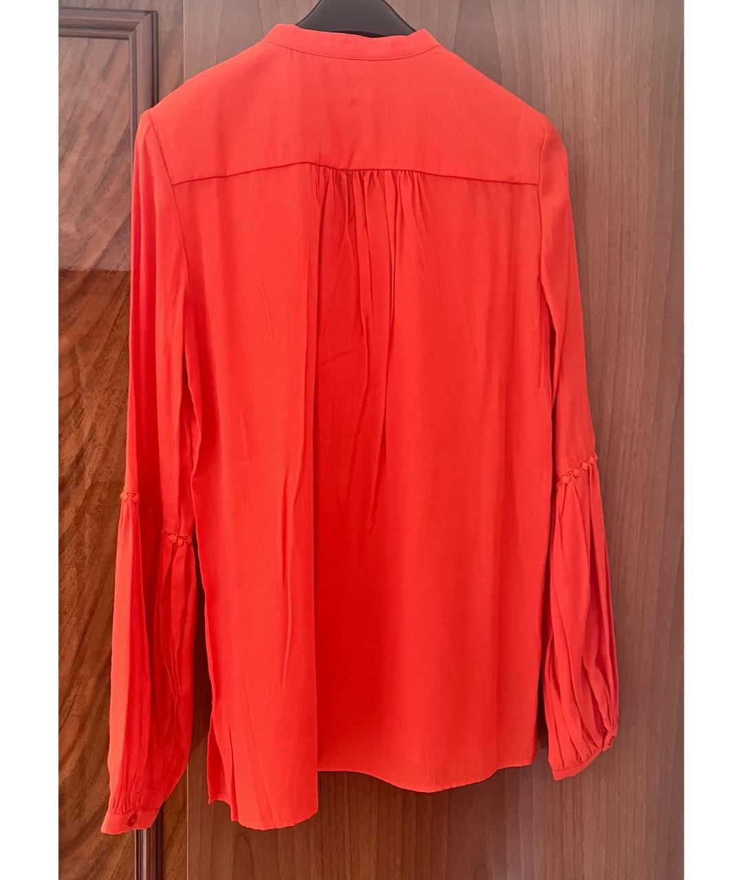 MAX MARA Оранжевая шелковая блузы, фото 2