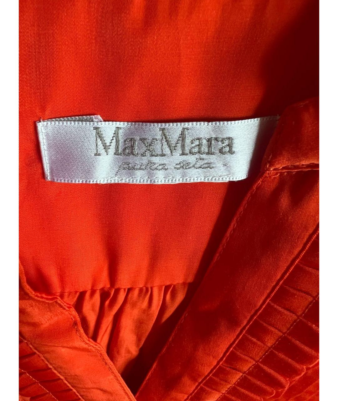 MAX MARA Оранжевая шелковая блузы, фото 3