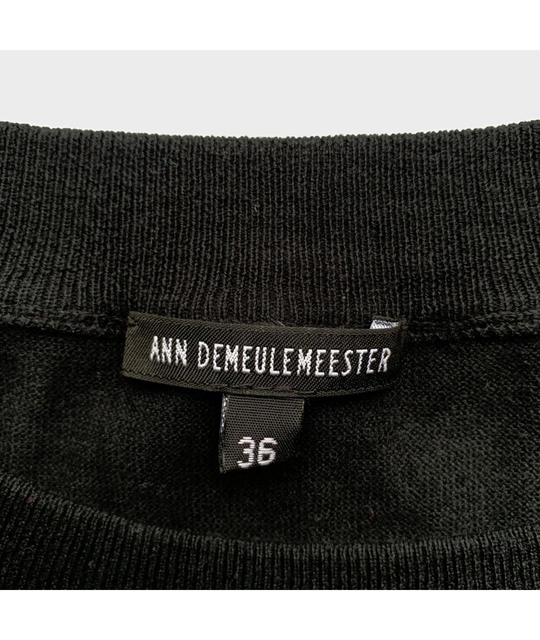 ANN DEMEULEMEESTER Черный хлопковый джемпер / свитер, фото 3
