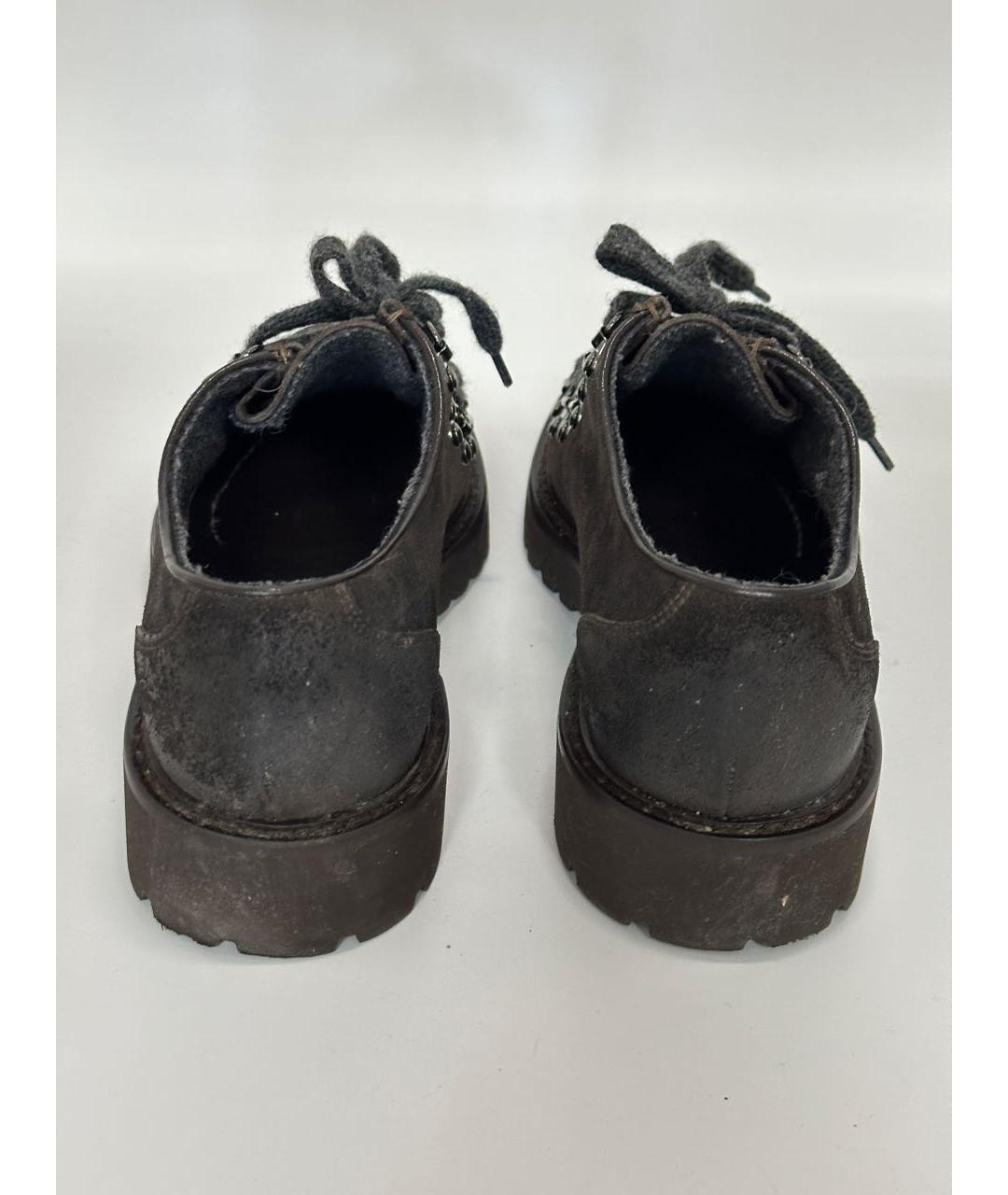 DOUCAL'S Коричневые замшевые низкие ботинки, фото 4