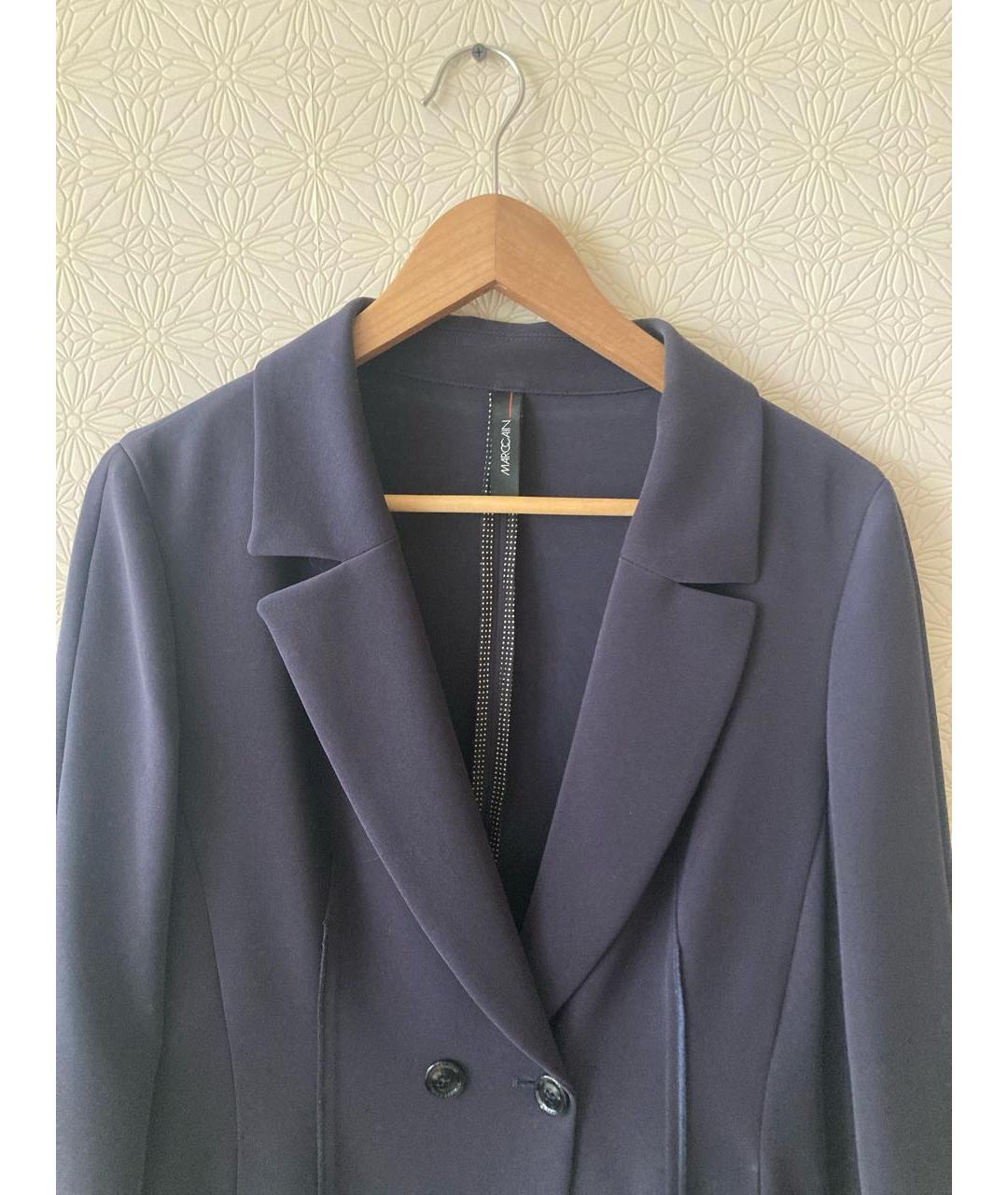 MARC CAIN Темно-синий полиэстеровый жакет/пиджак, фото 3