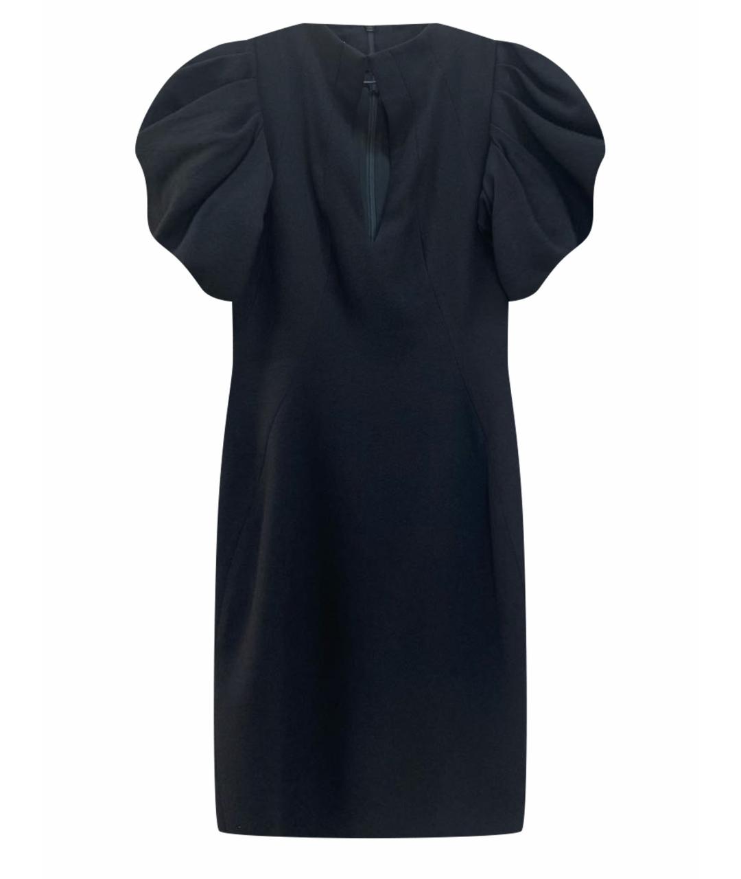 ALEXANDER MCQUEEN Черное шерстяное платье, фото 1
