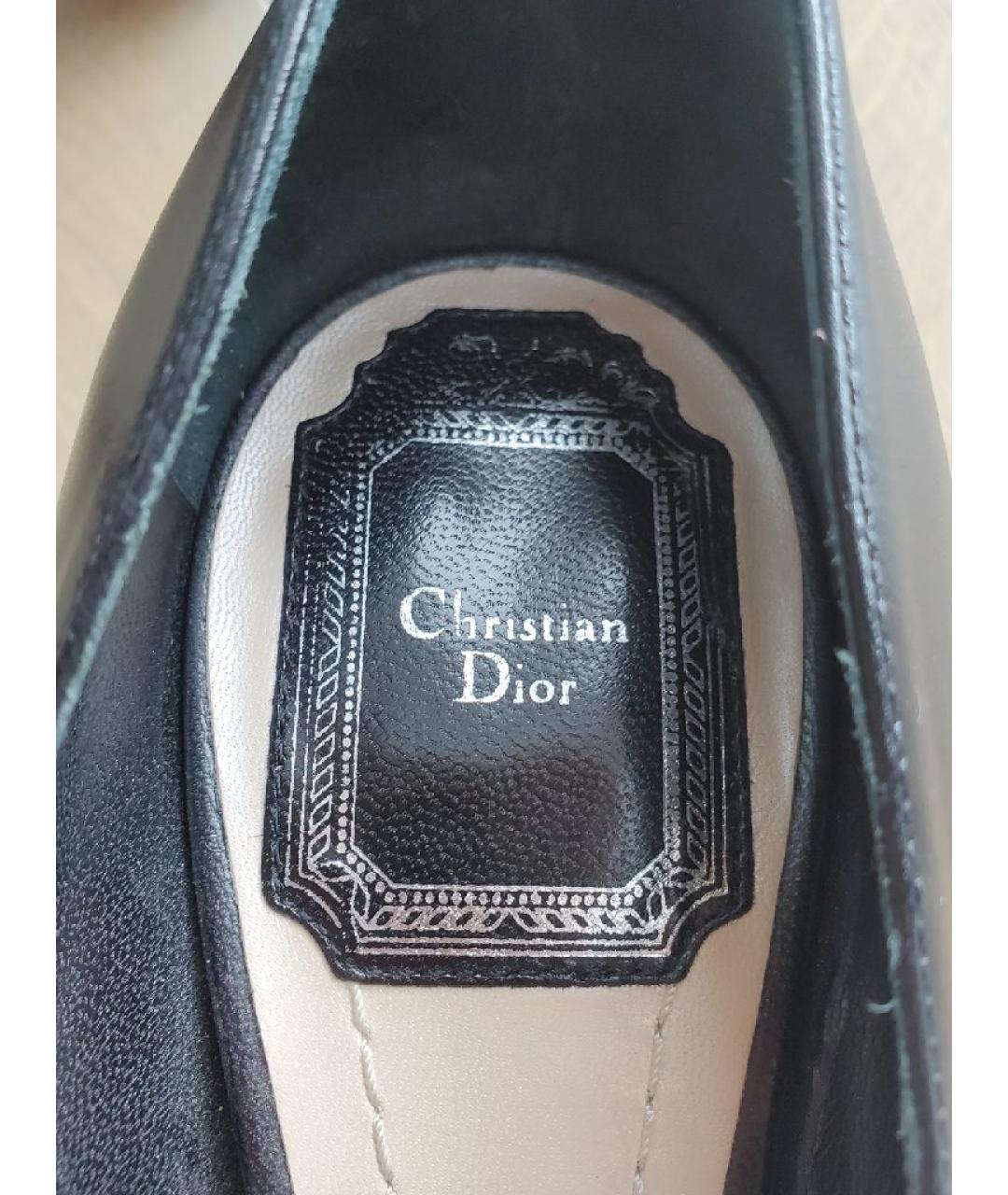 CHRISTIAN DIOR PRE-OWNED Черные кожаные туфли, фото 5