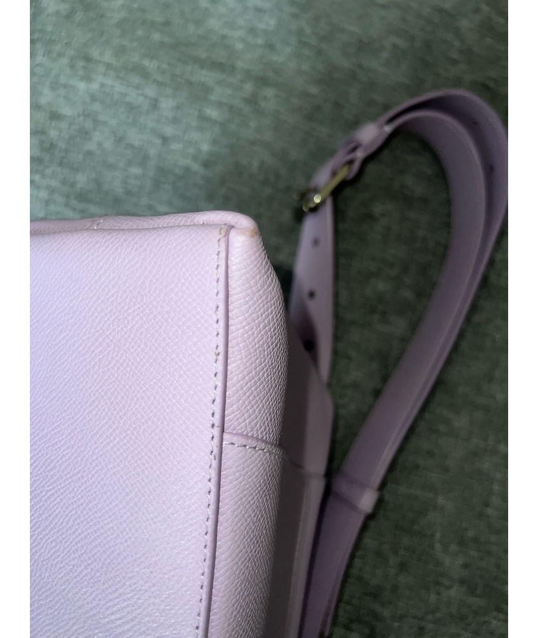 BALENCIAGA Фиолетовая кожаная сумка через плечо, фото 7