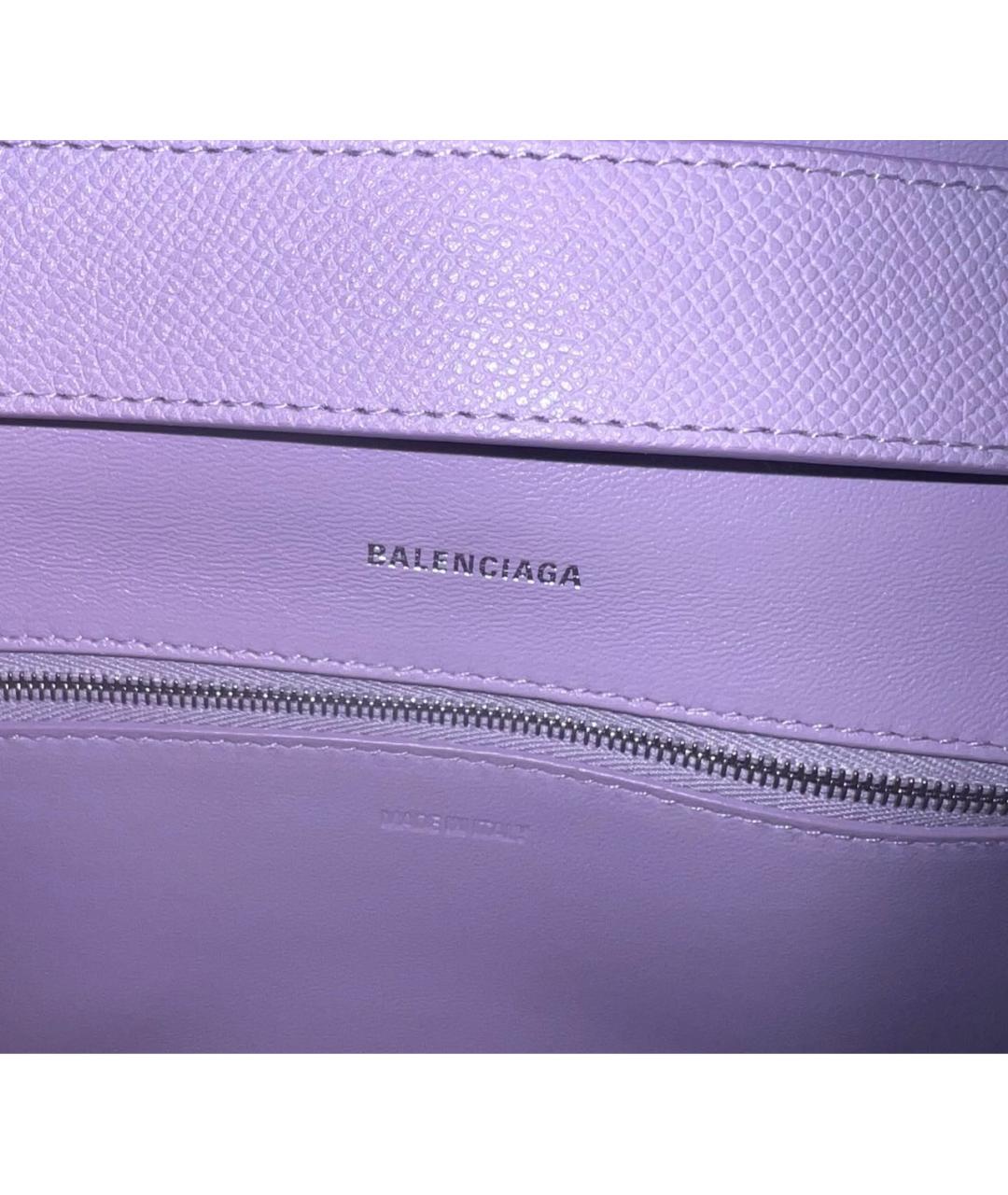 BALENCIAGA Фиолетовая кожаная сумка через плечо, фото 4