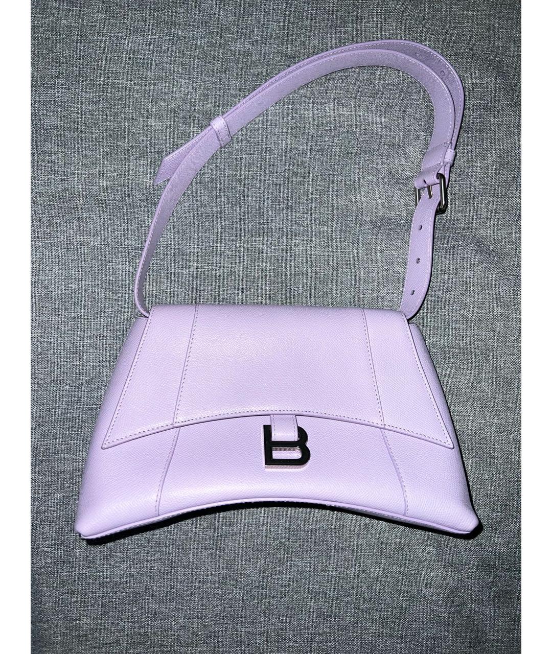 BALENCIAGA Фиолетовая кожаная сумка через плечо, фото 8