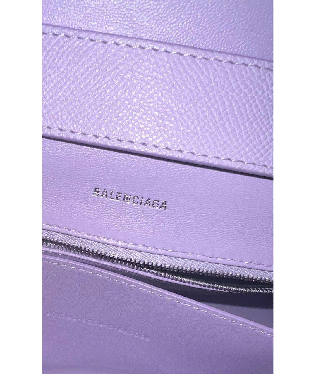 BALENCIAGA Фиолетовая кожаная сумка через плечо, фото 5