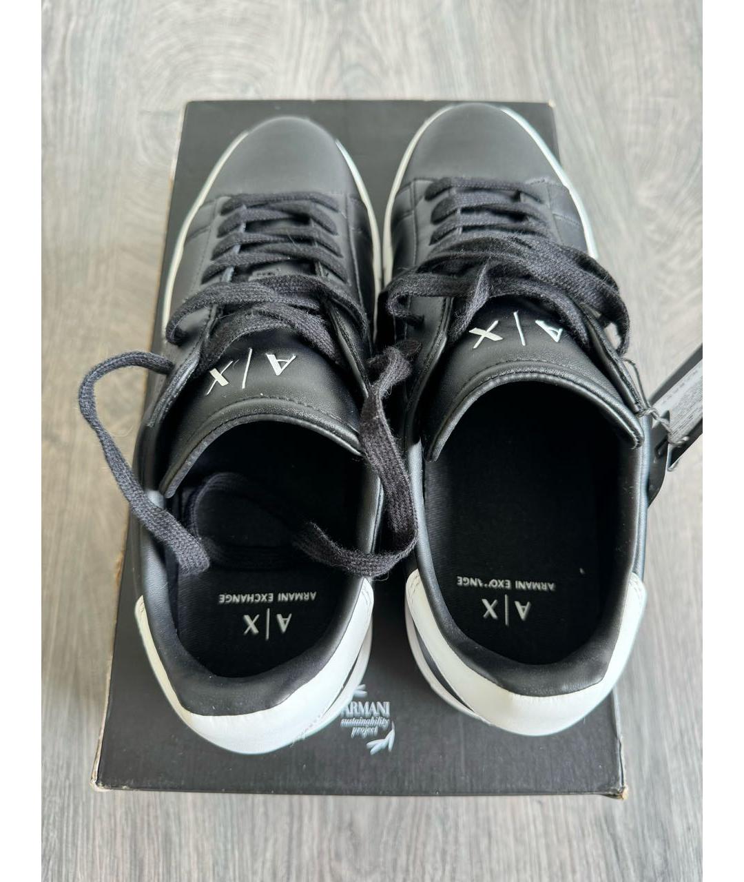 ARMANI EXCHANGE Черные низкие кроссовки / кеды, фото 3
