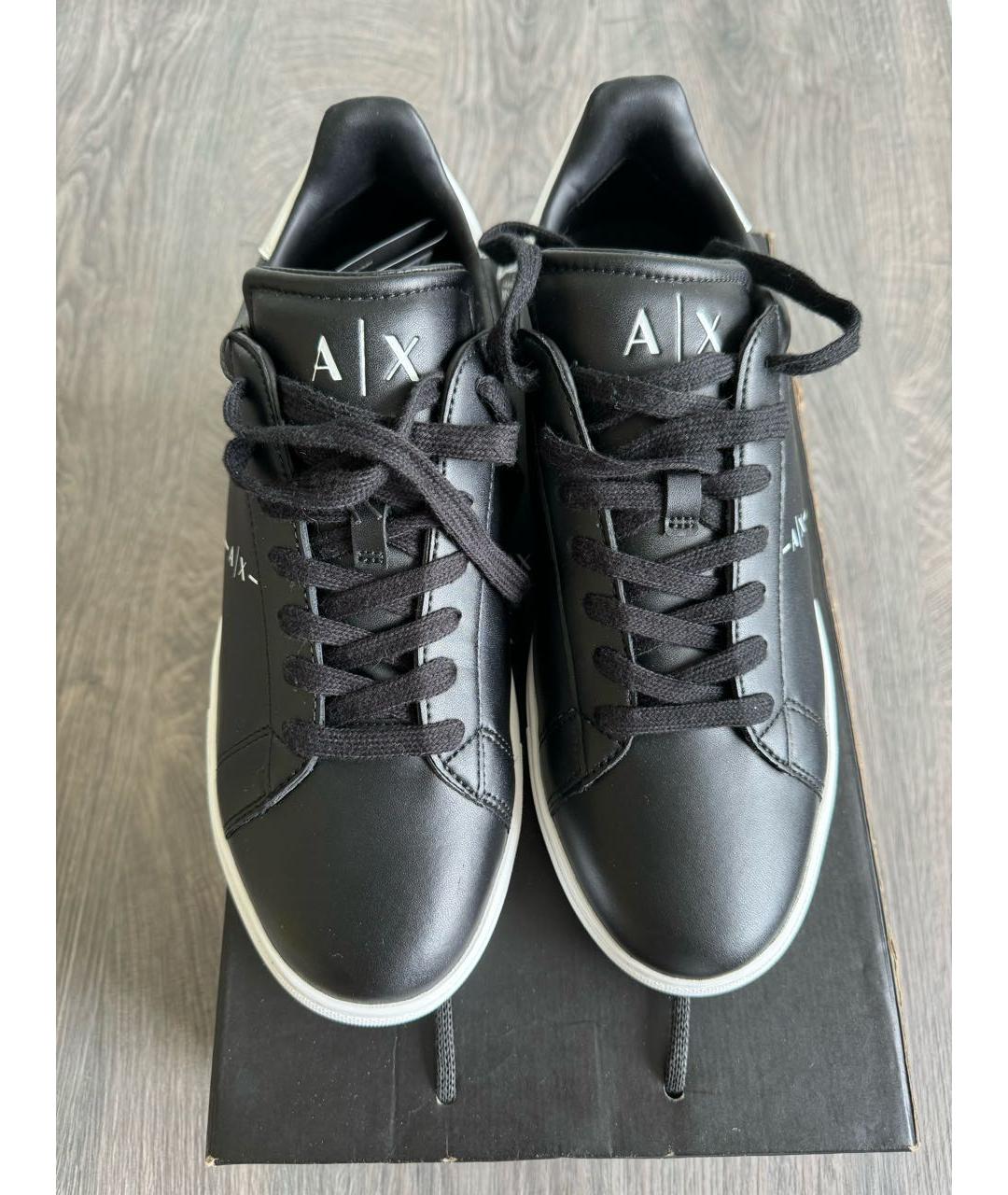 ARMANI EXCHANGE Черные низкие кроссовки / кеды, фото 2