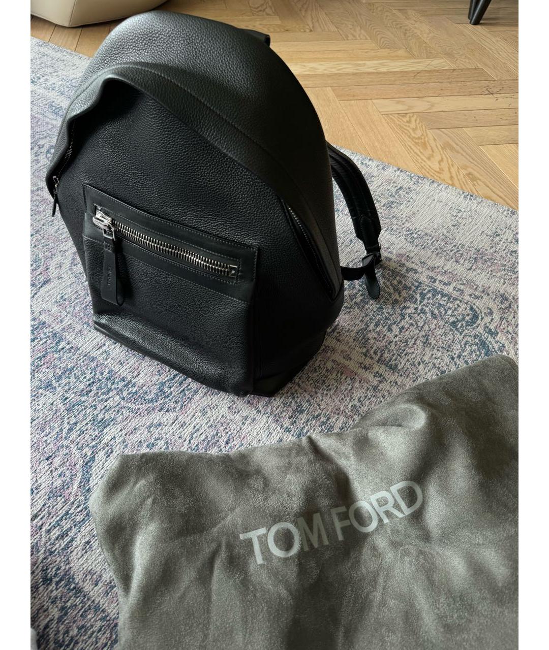 TOM FORD Черный кожаный рюкзак, фото 7