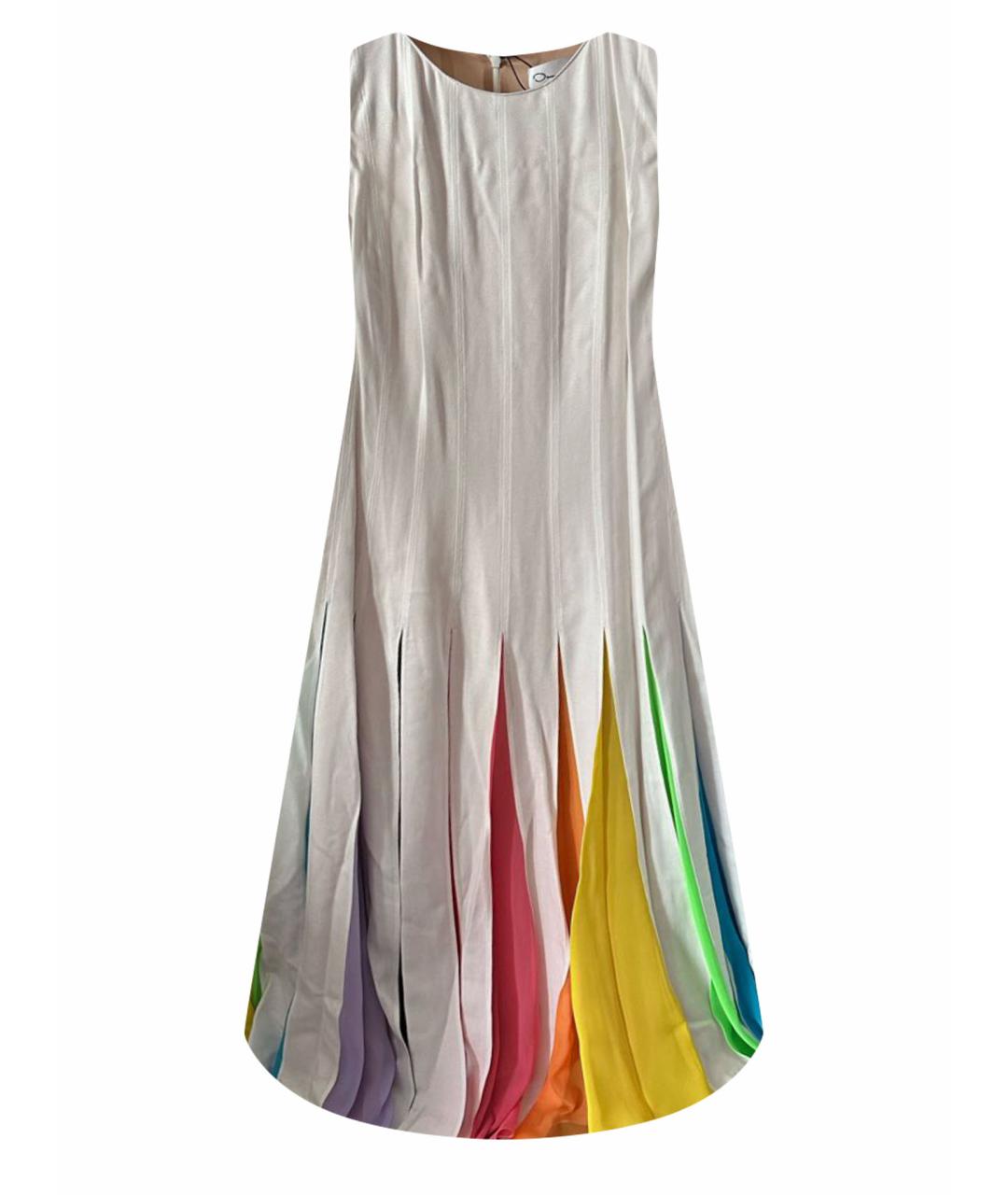 OSCAR DE LA RENTA Белое вискозное повседневное платье, фото 1
