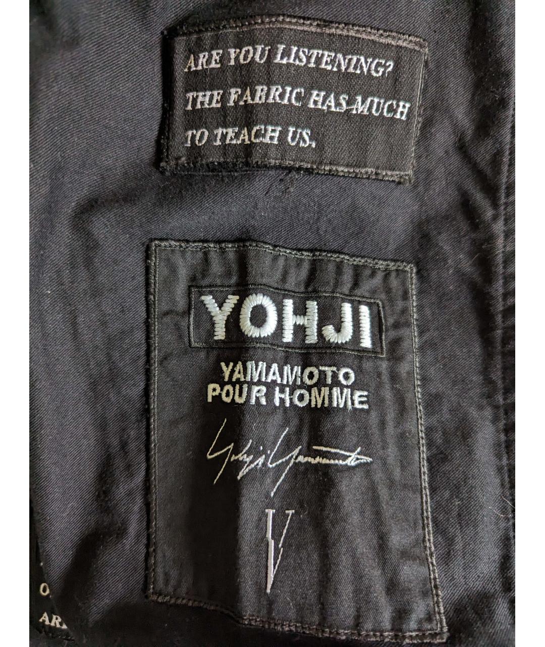 YOHJI YAMAMOTO Черный хлопковый пиджак, фото 7