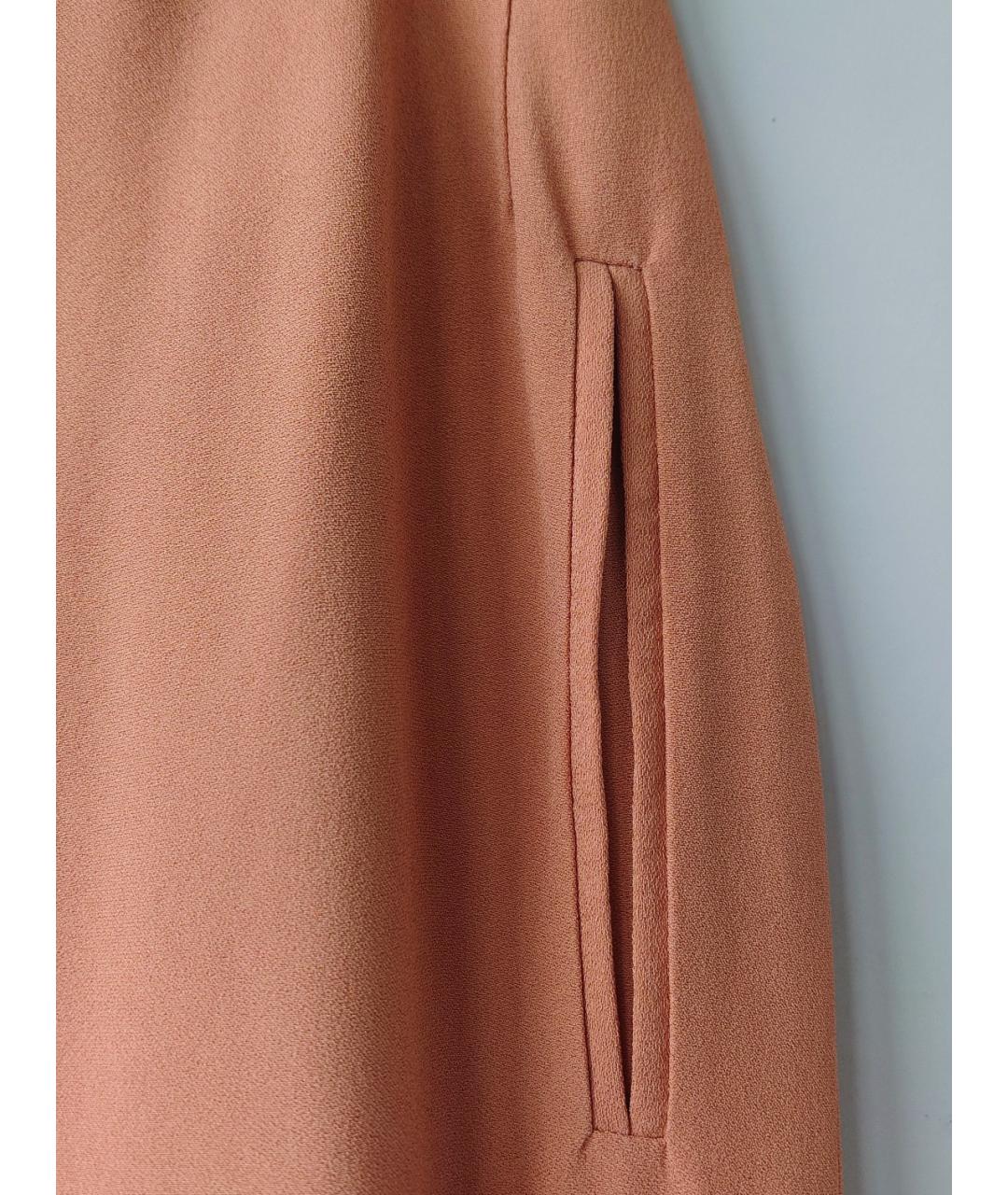 DRIES VAN NOTEN Оранжевая вискозная юбка миди, фото 4
