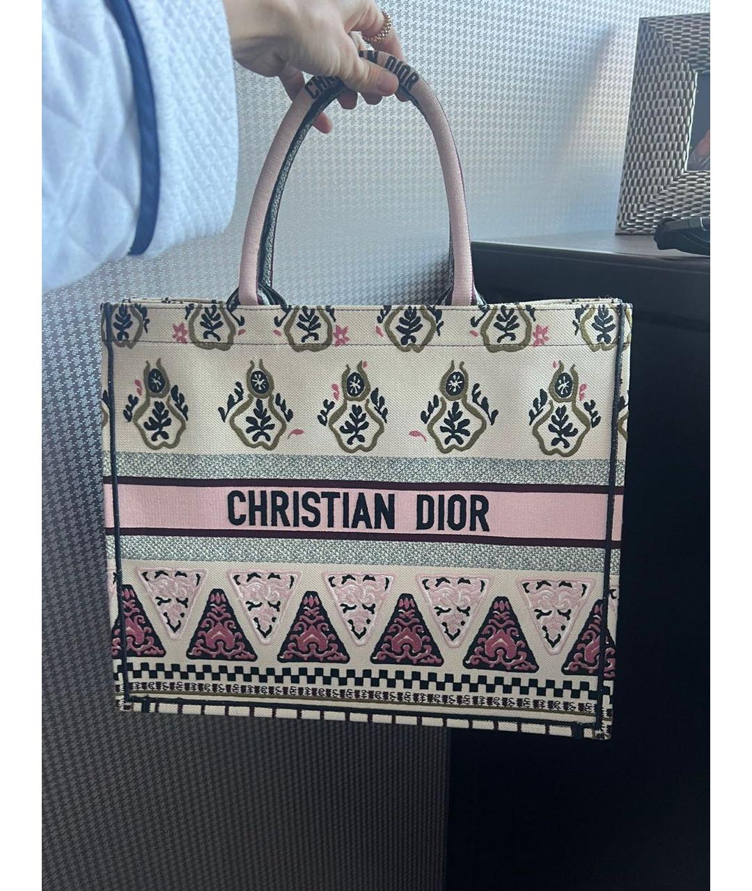 CHRISTIAN DIOR Бежевая сумка тоут, фото 2