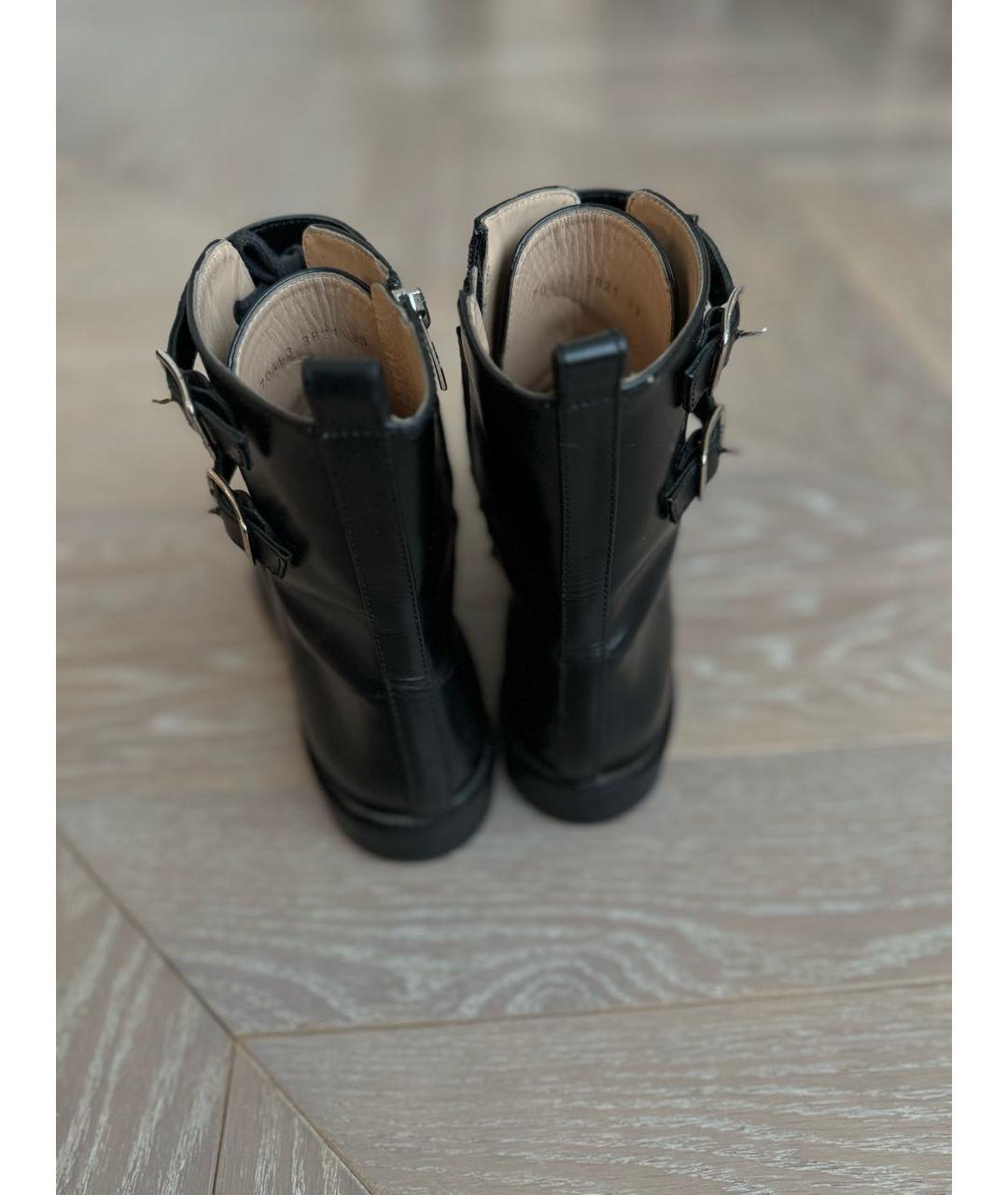 GIANVITO ROSSI Черные кожаные ботинки, фото 4