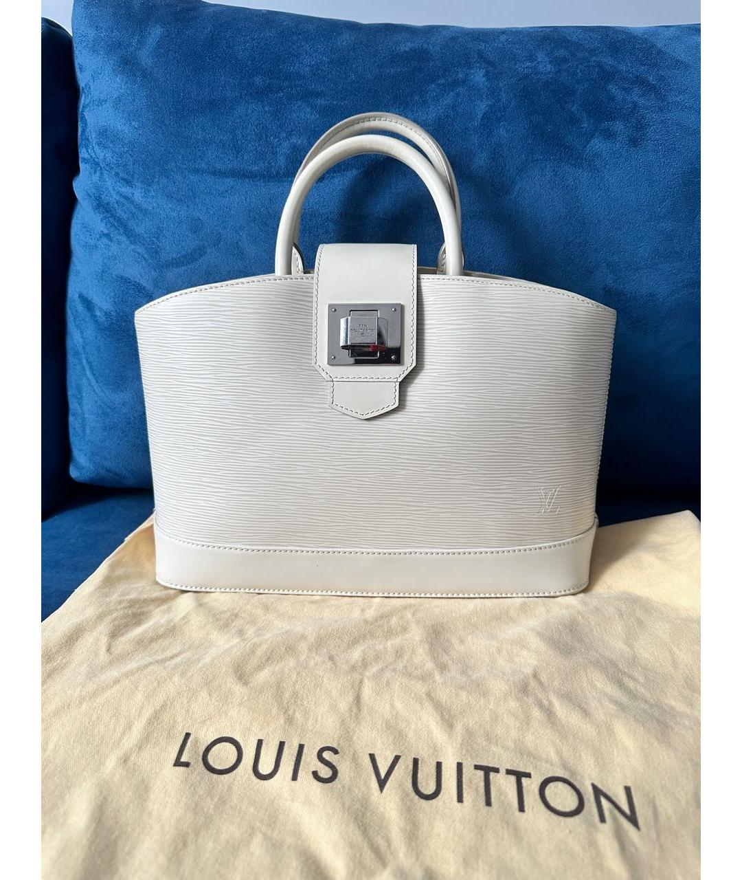 LOUIS VUITTON PRE-OWNED Белая кожаная сумка с короткими ручками, фото 2