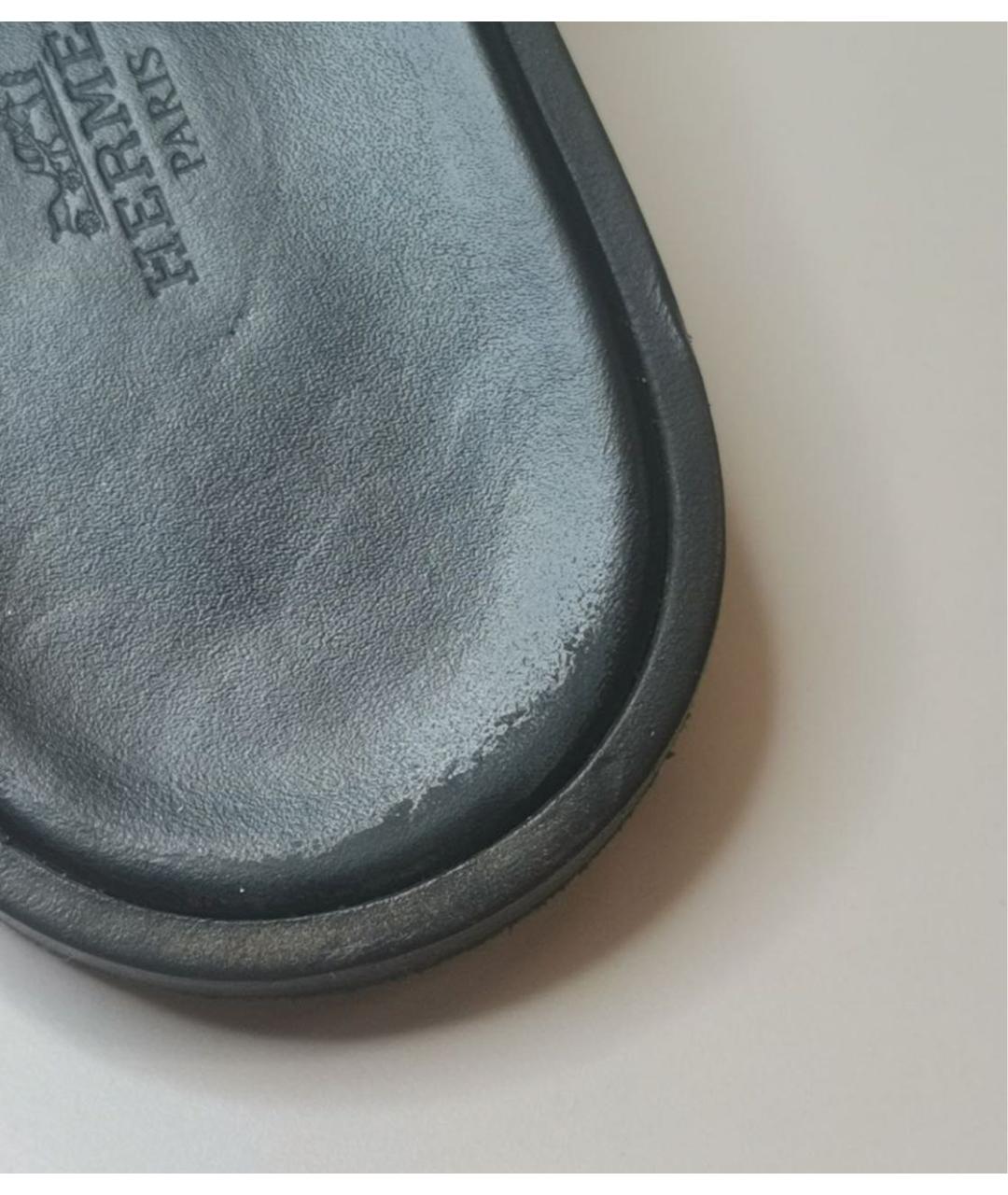HERMES PRE-OWNED Черные кожаные сандалии, фото 7