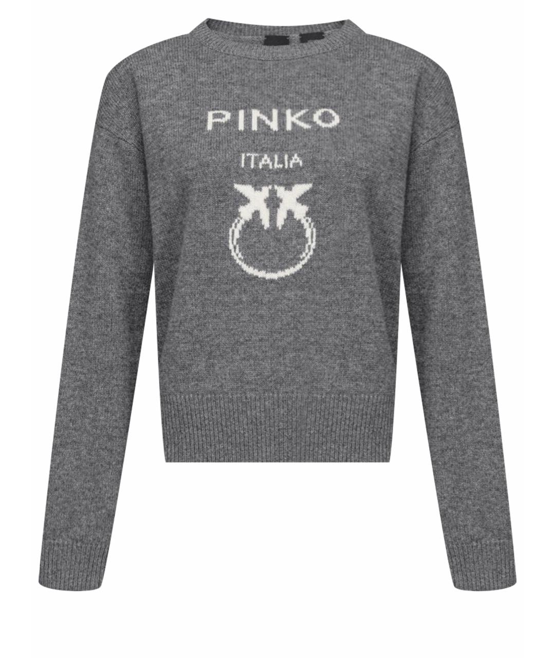 PINKO Серый шерстяной джемпер / свитер, фото 1