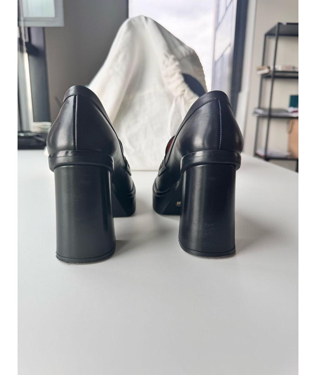 SANTONI Черные кожаные туфли, фото 4