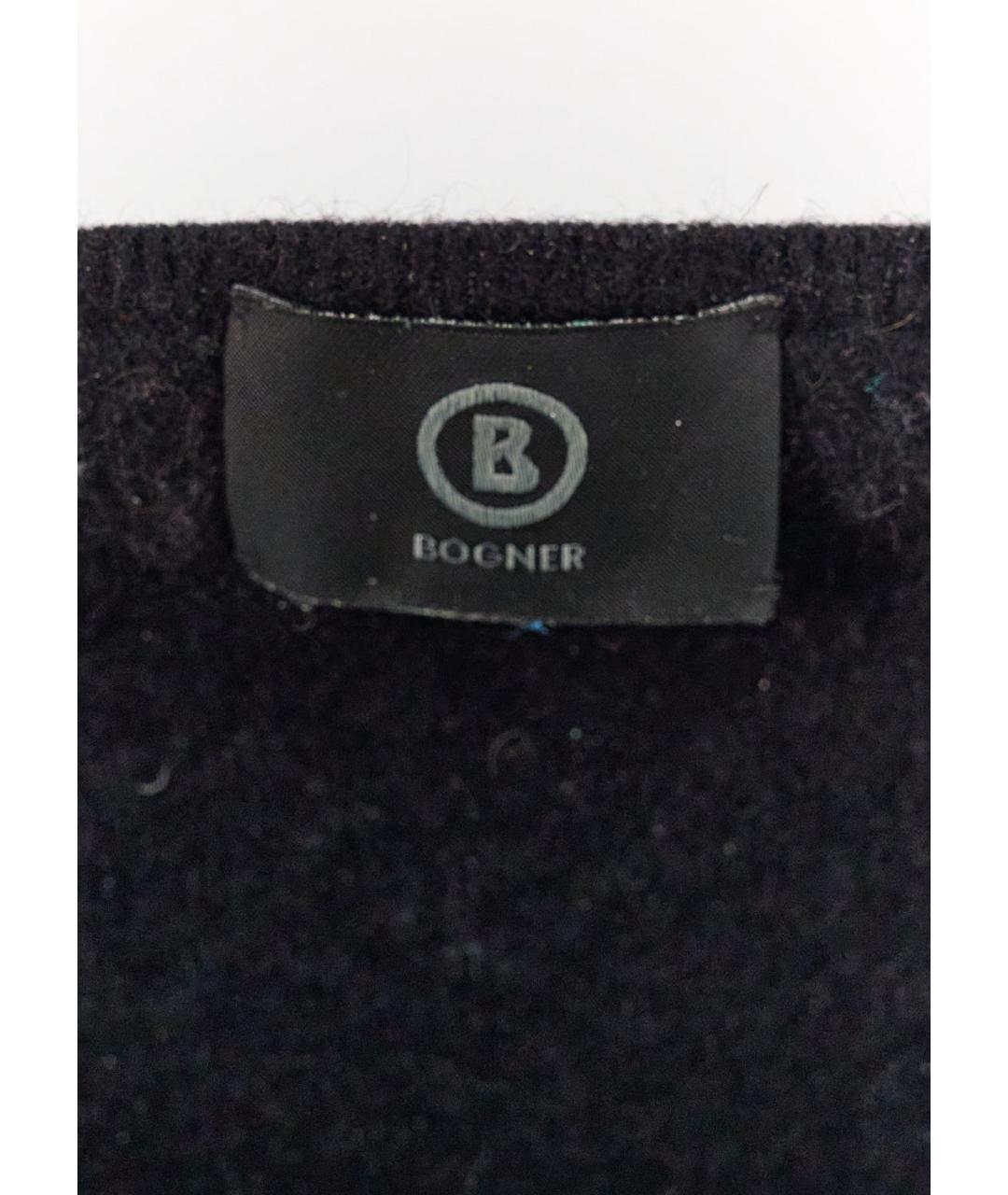 BOGNER Черный кашемировый джемпер / свитер, фото 3