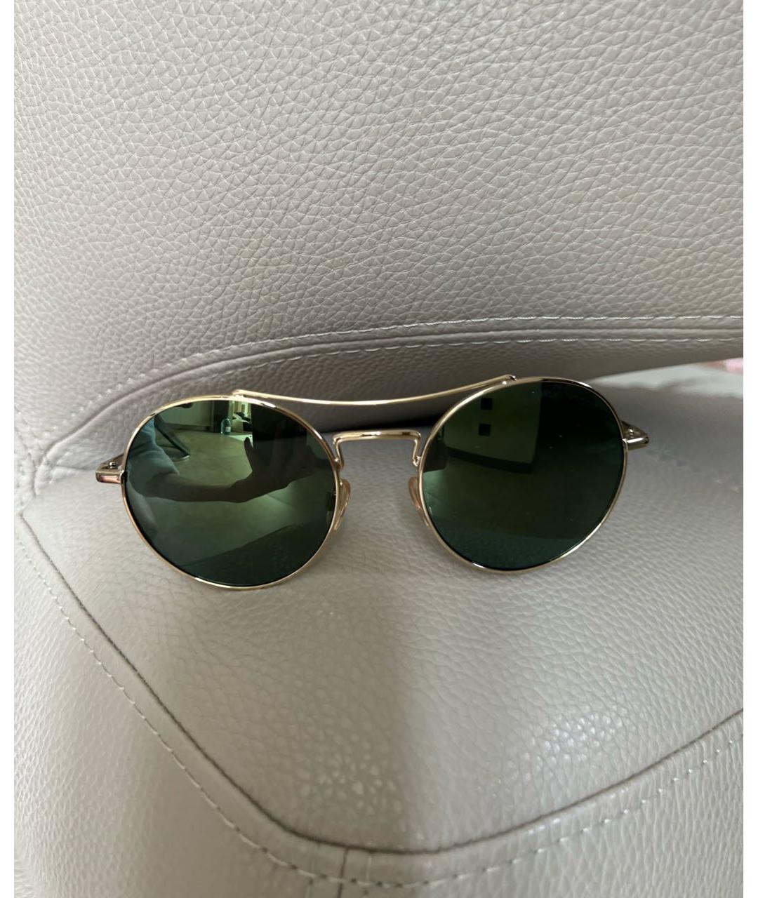 EMPORIO ARMANI Золотые солнцезащитные очки, фото 8
