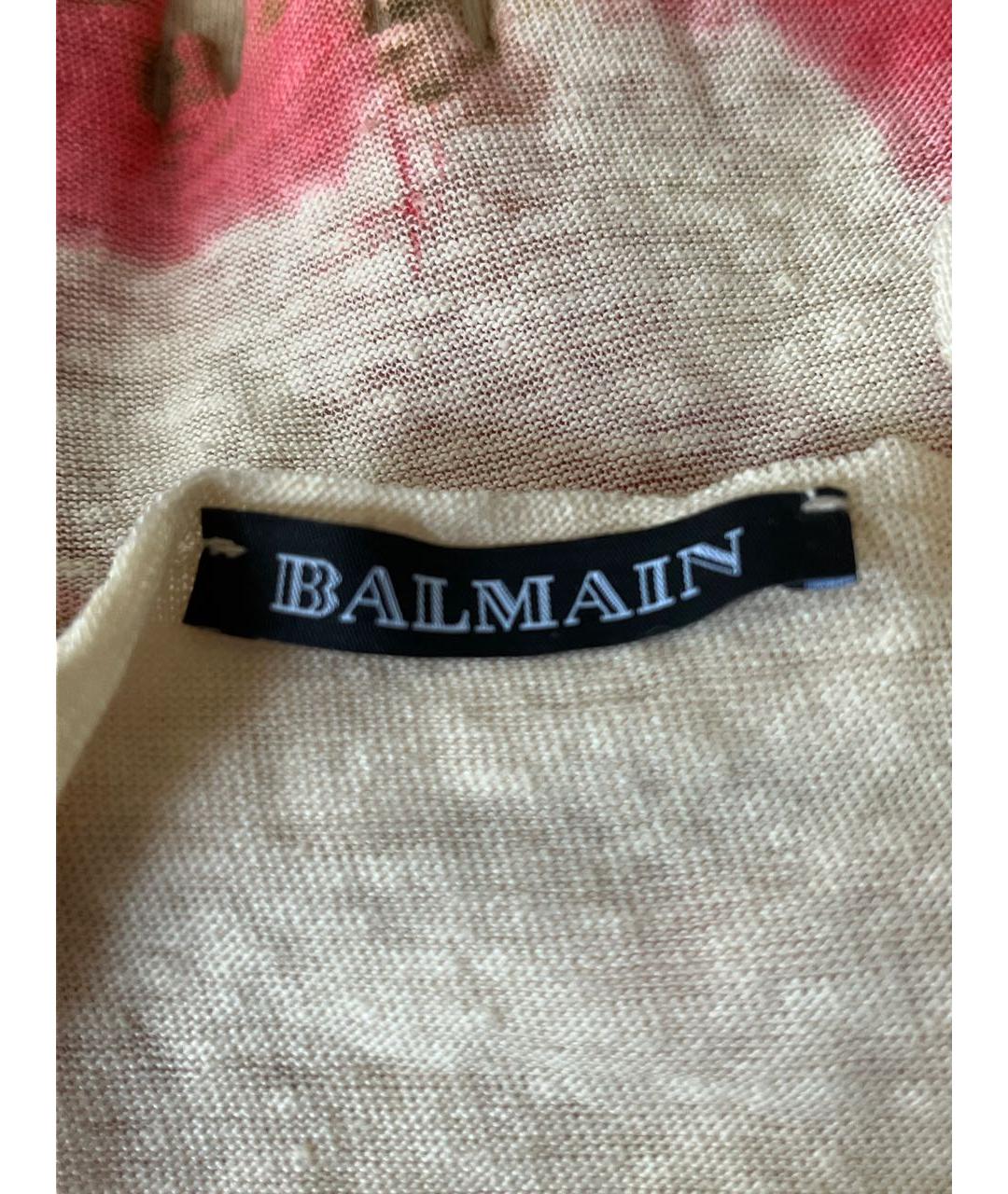 BALMAIN Бежевая льняная майка, фото 4