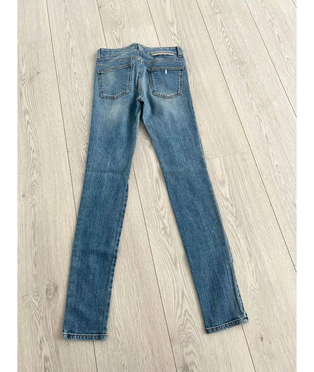 STELLA MCCARTNEY Голубые хлопко-эластановые джинсы слим, фото 2