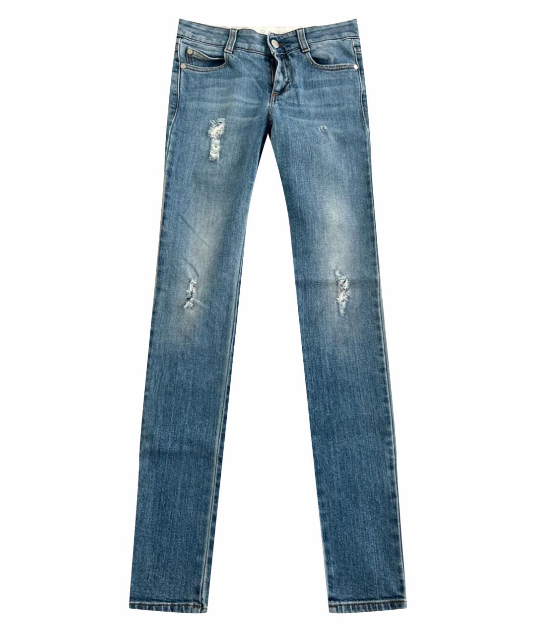 STELLA MCCARTNEY Голубые хлопко-эластановые джинсы слим, фото 1