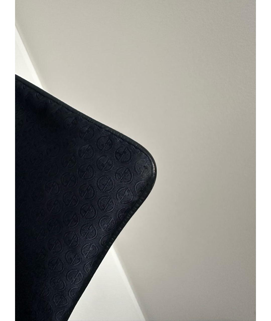 GIORGIO ARMANI Темно-синяя синтетическая сумка на плечо, фото 8