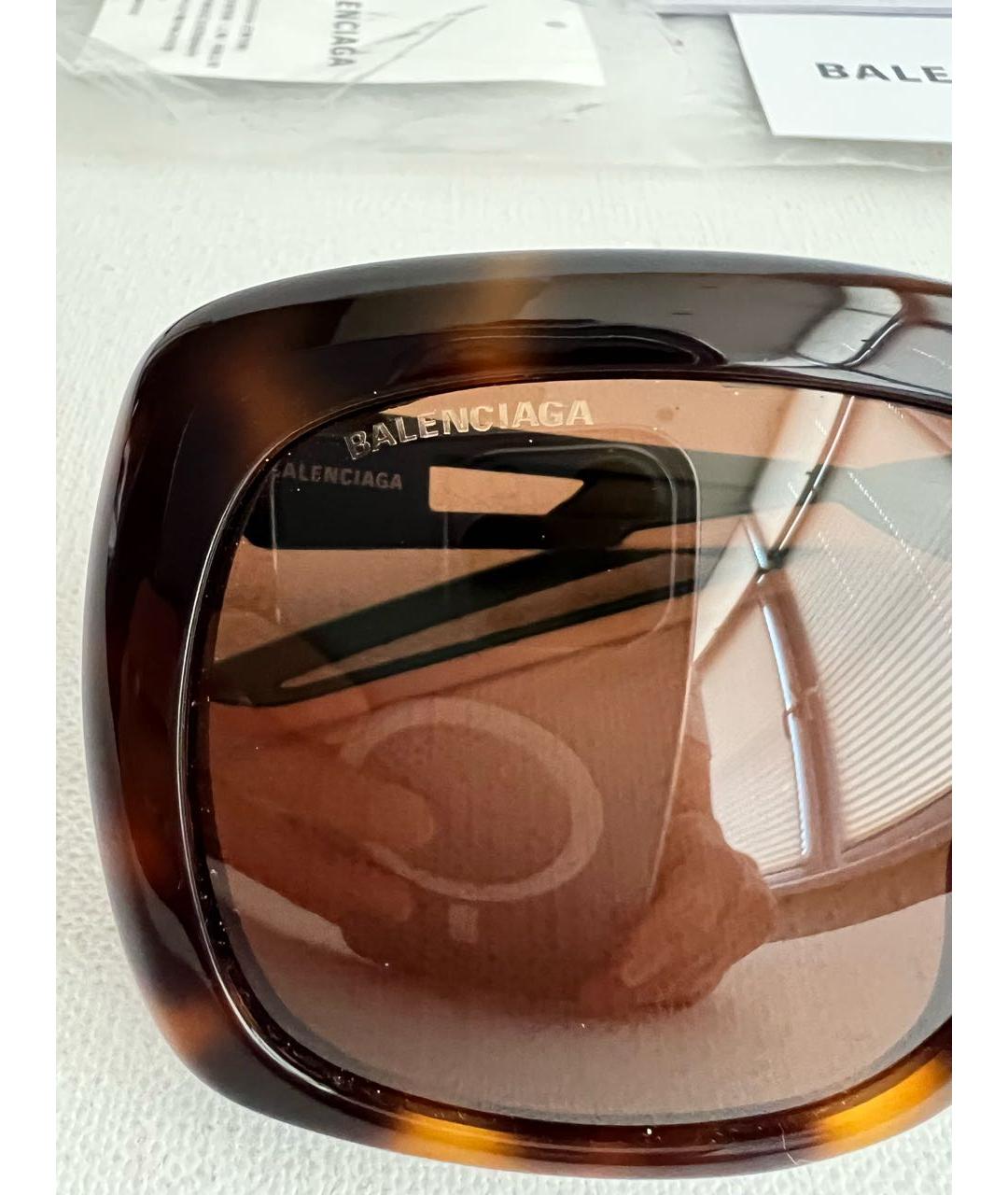 BALENCIAGA Коричневые солнцезащитные очки, фото 3