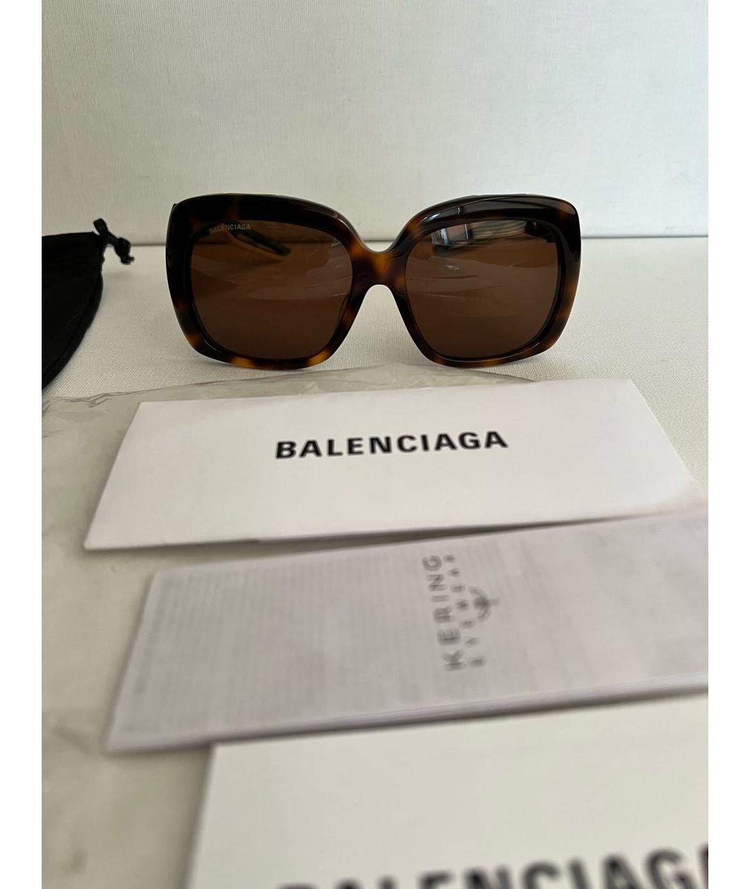 BALENCIAGA Коричневые солнцезащитные очки, фото 8