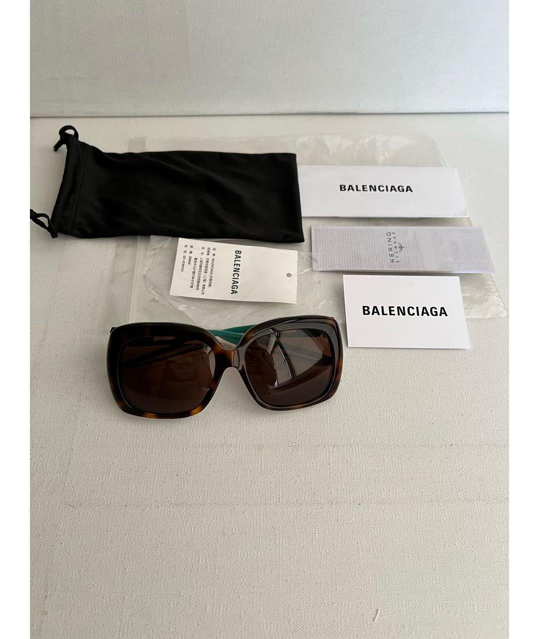 BALENCIAGA Коричневые солнцезащитные очки, фото 2