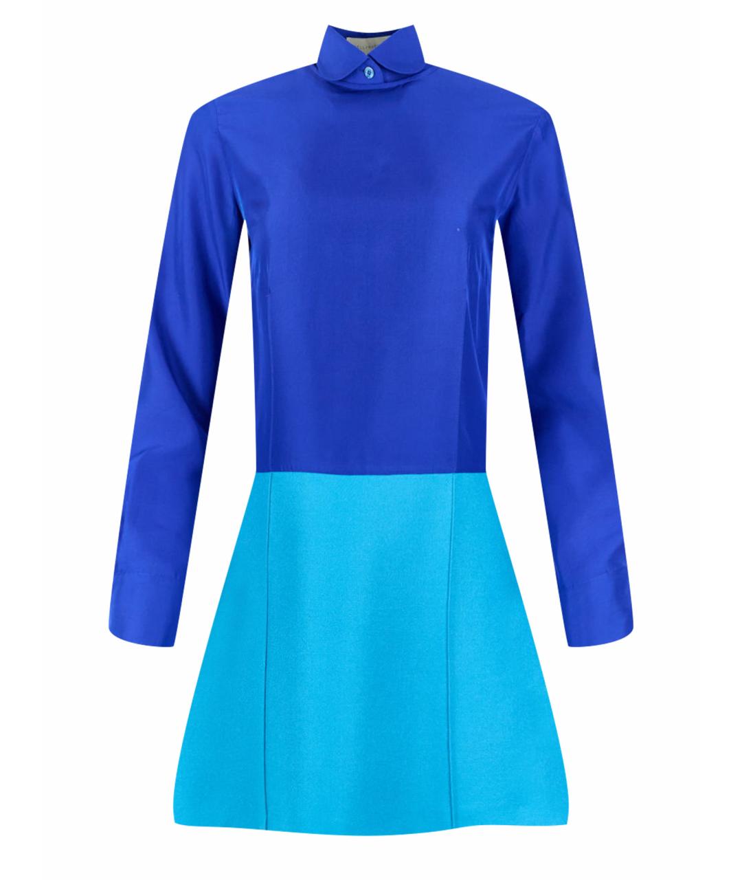 STELLA MCCARTNEY Синее шерстяное коктейльное платье, фото 1
