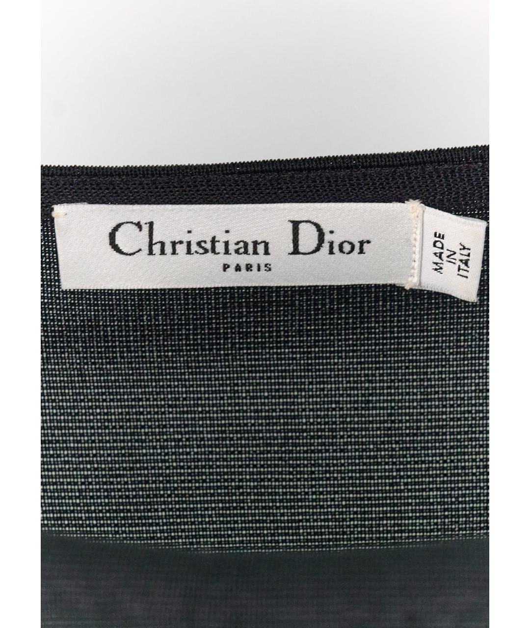 CHRISTIAN DIOR PRE-OWNED Черная вискозная блузы, фото 3